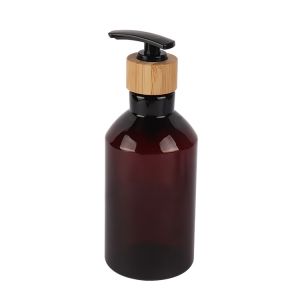 China 7oz 10oz 16oz Cosmetic Lotion Bottle Slanted Shoulder 200ml 300ml 500ml Amber PET Bottle on sale