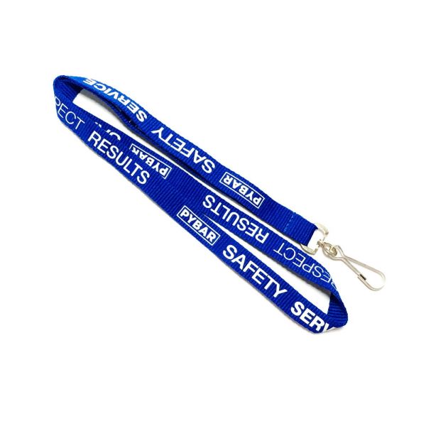 Company Business Custom Polyester Lanyards With Safety Service Logo , J Hook
