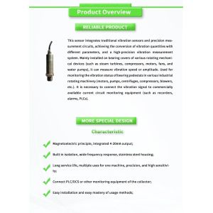 Maximum Vibration 2000g UBZD2000Y Vibration Transmitters For Rotating Machinery
