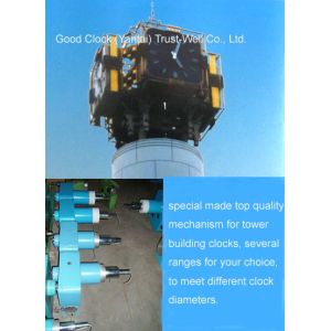 GPS based four4 faces tower building wall clocks -GOOD CLOCK YANTAI)TRUST-WELL