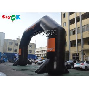 Inflatable Start Line Black PVC Tarpaulin Inflatable Entrance Arch For Park