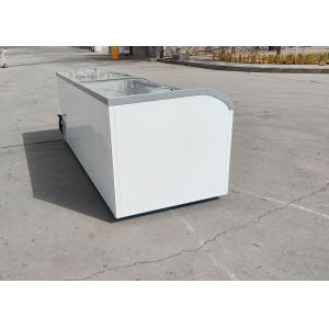 2.1m Glass Top Supermarket Island Freezer With DC Inverter Compressor