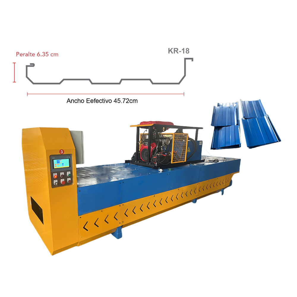 0.4-0.8MM Galvanized Steel Gasoline Engine Portable KR18 Roll Forming Machine