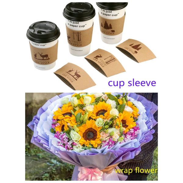 110gsm + 110gsm 2 layer Micro Corrugated Carton Paperboard For Cup Sleeve 600mm x 2000m 110gsm + 110gsm 2 Layer Micro Corrugated Carton Paperboard For Cup Sleeve 600mm X 2000m