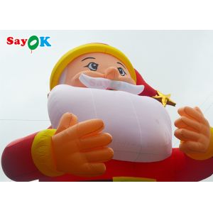 Large LED Inflatable Holiday Decorations 10m Santa Claus Blowups