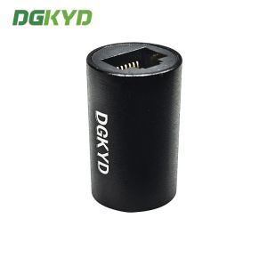 Ultra Thin Straight Through Head RJ45 Waterproof Dual Interface 180 Degree Round