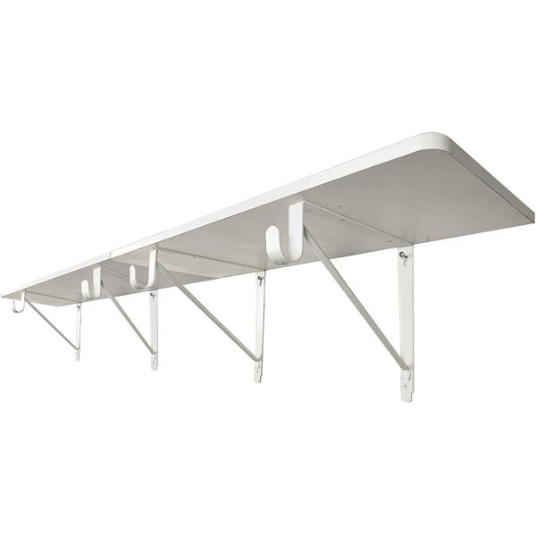 Standard Closet Shelves Bracket with Rod Shelving Support and Screws Easy Installation