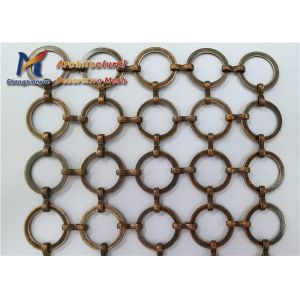Restaurant Oblate Ring Mesh Curtain 1.0mm 10mm Wire Mesh