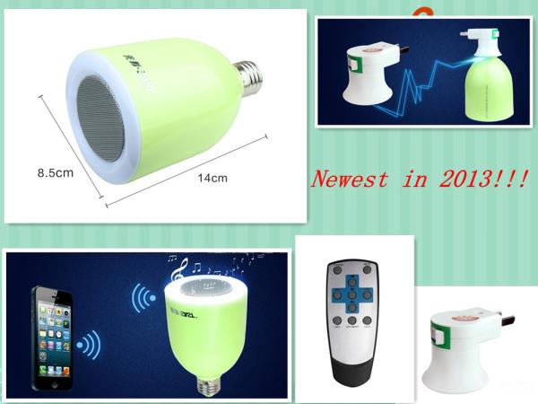 Quality Newest Model---LED Light with Bluetooth Speakers,connected with any knob lamp,Speaker 10W,LED 5W. for sale