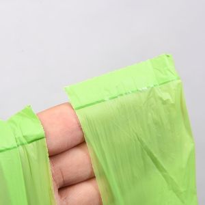 Green Garbage Bags made from Modified Corn Starch for Domestic Flat top T-shirt