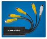 USB DVR ES-602WD 4Channal USB DVR 30 frames per second