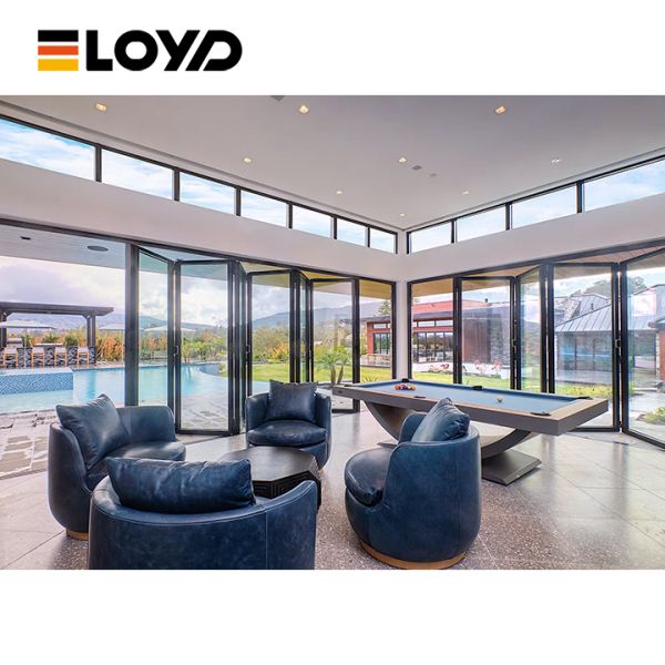 Quality Customizable EPE Foam Wrapped Folding Sliding Glass Doors with Logistics Process for sale