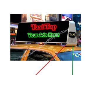 Long Time Warranty LED Taxi Sign With Usb Wifi 3G 600Hz~2000Hz