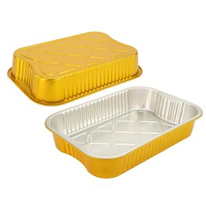 Customizable Disposable bowl made of aluminum foil 2200ml capacity and dimensions 278cm long with logo printing