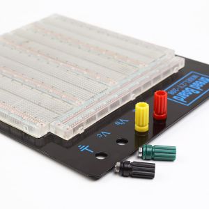ABS Plastic Soldering Breadboard Transparent With Black Aluminum Plate