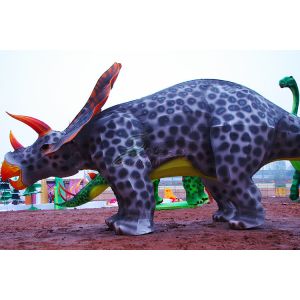 Electric Silk Fabric Chinese Lanterns Dinosaur Shaped For New Year Show