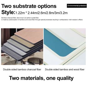 Bamboo Charcoal Wood Veneer New Innovation 1220*2440*5/8mm Flame Retardant