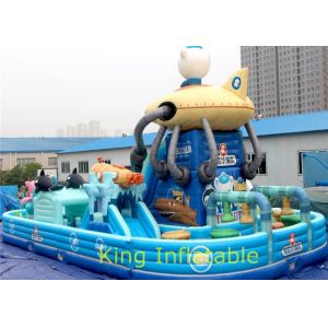 PVC Tarpaulin 20m By 10m Inflatale Jumping Castle With Slide