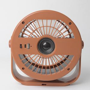 Rechargeable Remote Control USB Portable Table Fan with Night Light for Camping