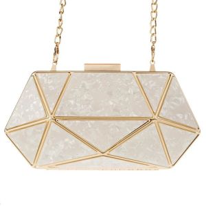 Wholesale 20x10x7cm White Acrylic Alloy Purse Frame For Making Handbag from china suppliers