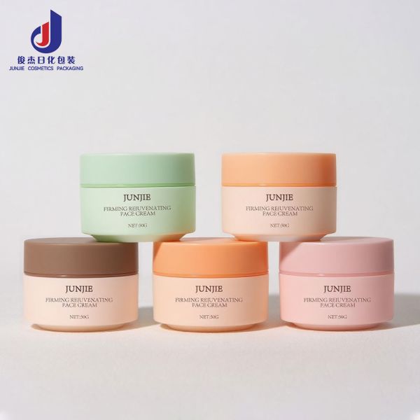Quality Face Cream Jar Empty Cosmetic Plastic Packaging 50ml Custom PP Empty Lid Face Cream Container Custom Color for sale