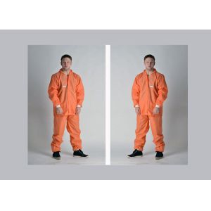 China Disposable Protective Coverall Customized Logo Tear Resistant Size S - 3XL on sale