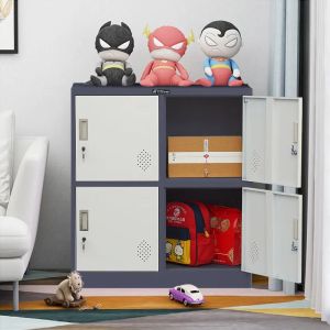 ISO9001 Indoor 4 Door Steel Locker 4 Tier Filing Cabinet customization