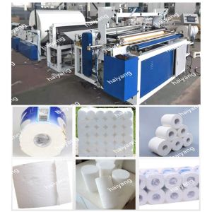 Automatic Toilet Tissue Paper Roll Rewinding Converting Making Machine With