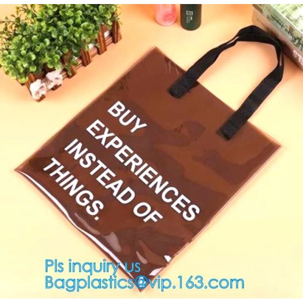 Elegant Transparent Handbags Shoulder Tote PVC Beach Bags for women with Zipper, Vinyl Transparent PVC Shoulder Bag With