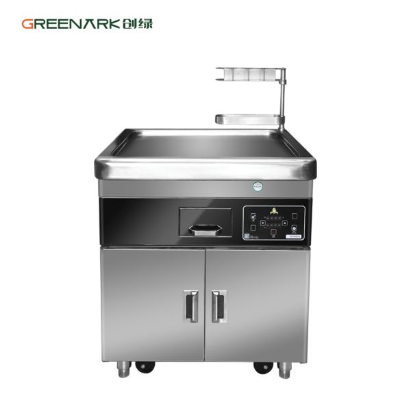 Commercial Kitchen Multifunctional Mobile Teppanyaki Grill Table with Double