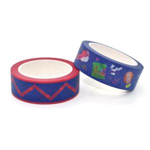 Cute Single Sid Adhesive Self Masking Washi Tape For Scrapbook Decoration