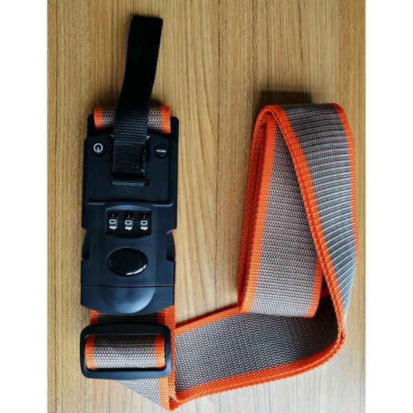 black 3- digital strap lock&Wholesale weighing electric webbing luggage strap