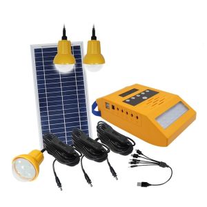 11V Portable Solar Home Lighting Systems 7H Solar Led Lighting Kits With FM