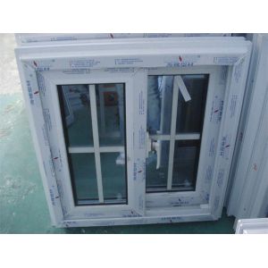 Single Glass Vertical Sliding UPVC Windows 80 Series EPDM Double Sealing System