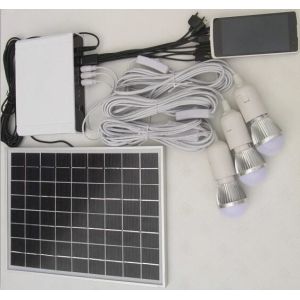 China portable solar lighting system mini solar energy home system with 3W LED blubs black color lithium battery on sale