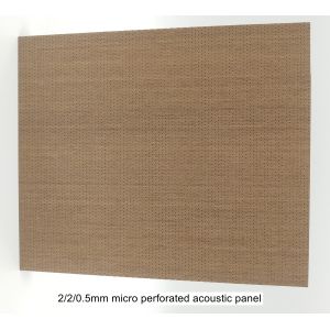 Fireproof High Sound Absorption 2/2/0.5mm Microperforated Acoustic Wall Panels