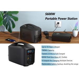 OEM Car Lithium Portable Power Station 600w 12V 10A