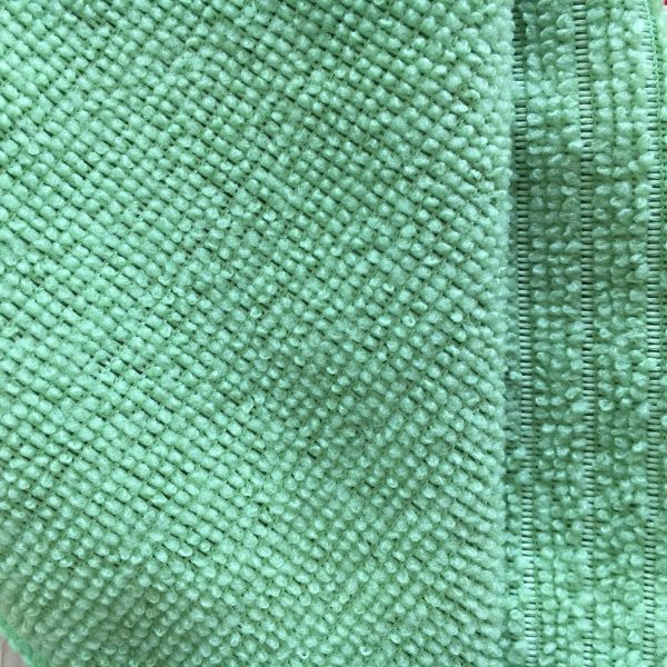 White 100% polyester microfiber single side design towel