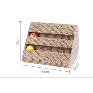 OEM Customized Cat Scratcher Cardboard 28x25x14cm 14% Humidity Toys Storage