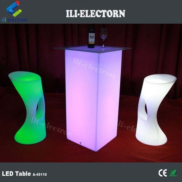 Modern RGB LED Glow Furniture Tables With Rechargeable Lithium Battery