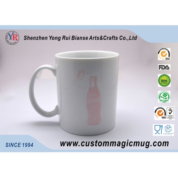 Cold Color Changing Eco Friendly Mugs Amazing White Ceramic