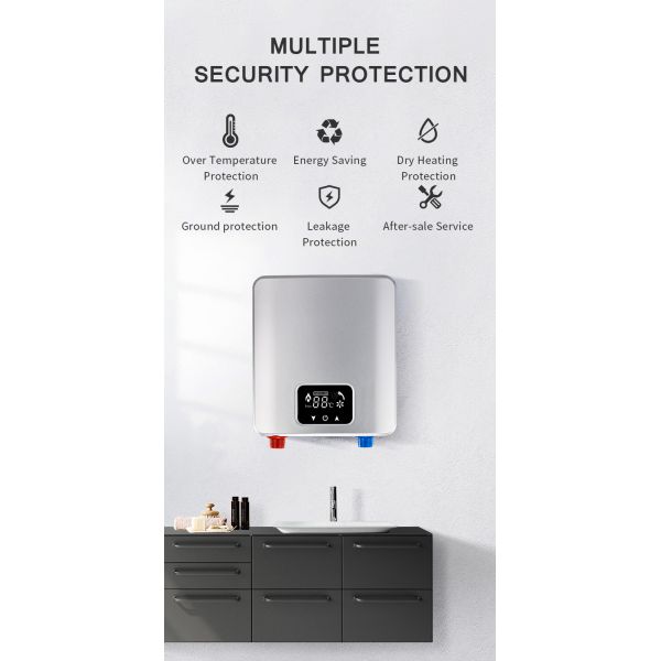 Wall Mounted Tankless Water Heater Custom Kitchen Electric Water Geyser