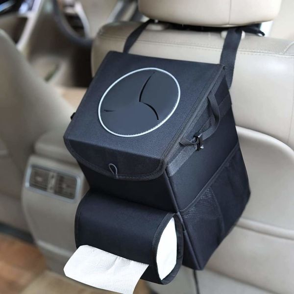 Auto Accessories Car Garbage Can with Car Liner Removable Storage Bag and Wet