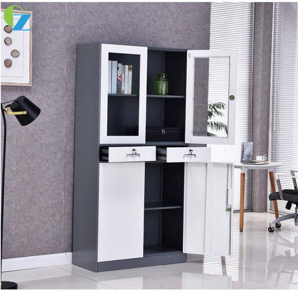 white 1mm Two Drawer Steel Filing Cabinet Assembly Structure