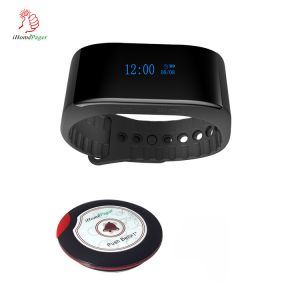 wireless slim watch pager and hot-selling call button for restaurant