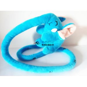 Plush Blue 120cm Elephant Toy Stuffed Soft Surface Easily Hang Small Eye Cool