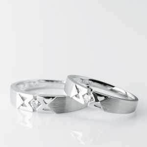 Geometric Patterns ODM Personalized Matching Promise Rings