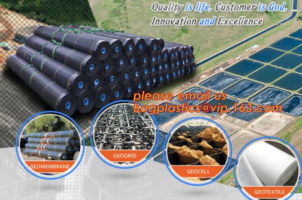2mm HDPE reinforced polypropylene geomembrane for landfill,Geomembrane fish farming Pond Liner Hdpe Geomembrane BAGPLAST