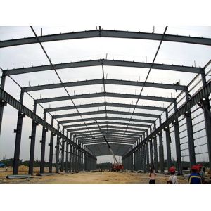 Prefabricated Garage Steel Frame Galvanized C / Z Beams For Roof And Wall Purlin