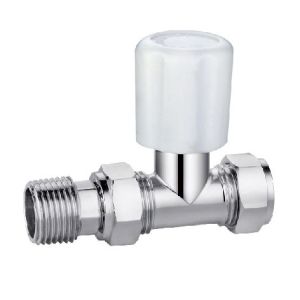 Wholesale Straight Trv Radiator Manual Control Valve 15mmx1/2'' For Copper Pipe Chrome Plated from china suppliers